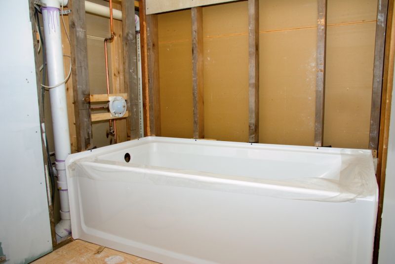 Contractor Working on Bathroom Remodel